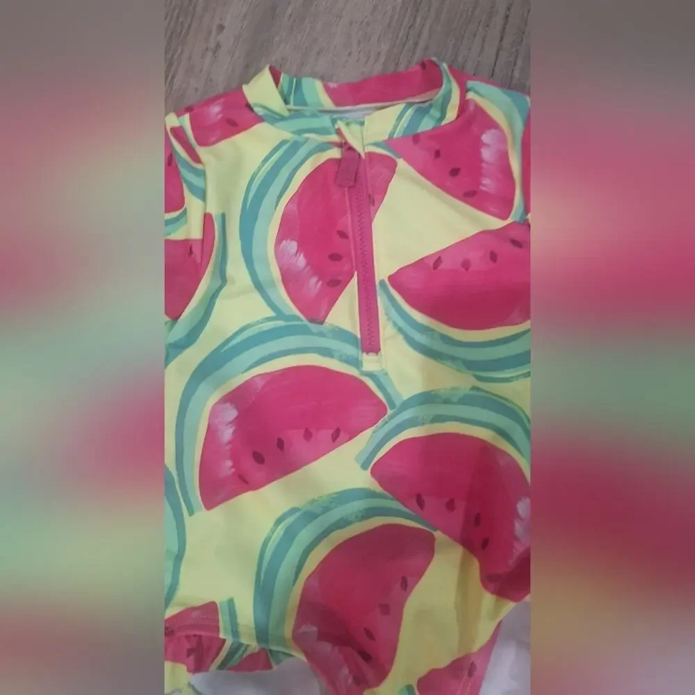Carter's Watermelon and Strawberry Print Kids Swimsuits Sz 18m #1861